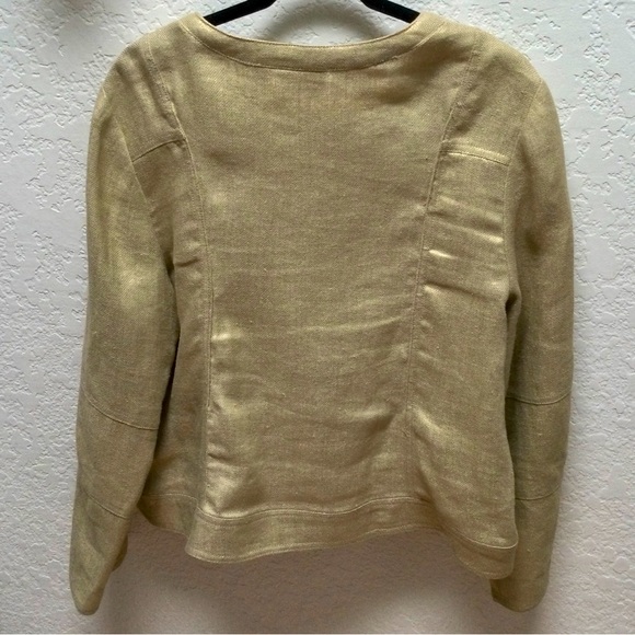 Chico’s Linen Bomber Jacket - EUC - Picture 3 of 7